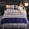 4pcs Bedding Set Fine Velvet Duvet Cover King Queen Size Thicken Quick Warm Coral Fleece Quilt Cover Bed Sheet Pillowcase