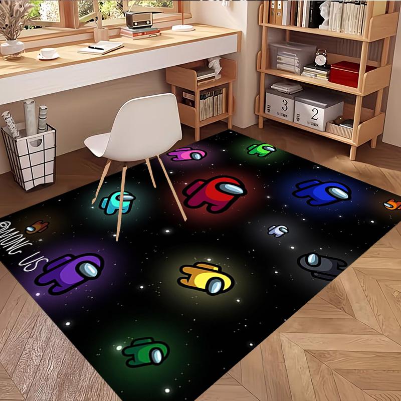 Tapis imprimé Among Us, Tapis de sol lavable, Pour entrée, Dortoir, Buanderie, Bureau, Étude, Décoration intérieure Cadeau d'anniversaire de Noël