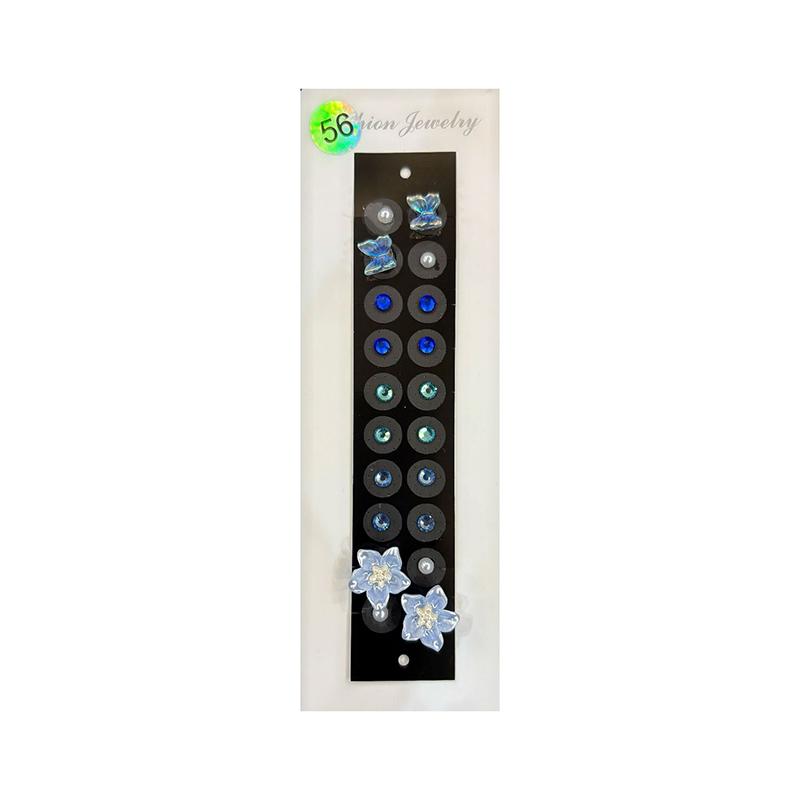 Rhinestone Fashion Butterfly Flower Ear Point Stickers Ear Pressure Patch Rhinestone Acupuncture Auricular Ear Stickers Massager