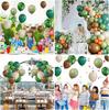Camouflage Military-Themed Balloon Garland Set for Birthday and Camping Parties