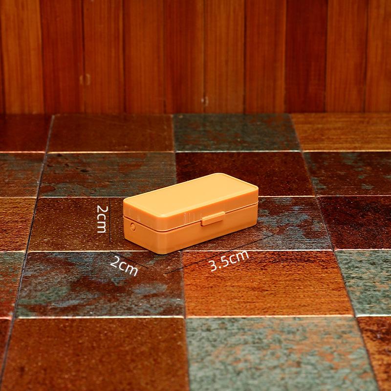 

1 шт. Имитация сцены Пенал-модель Миниатюрный кукольный домик Двухслойный пенал Игрушки для ролевых игр Мини-коробка для канцелярских принадлежностей коричневый