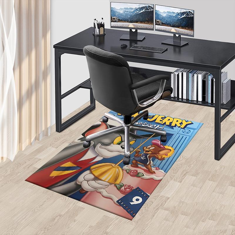 1pc Tom and Jerry Carpet, for Home & Office Decor, Desk Chair Carpet, Festive GiftL1351