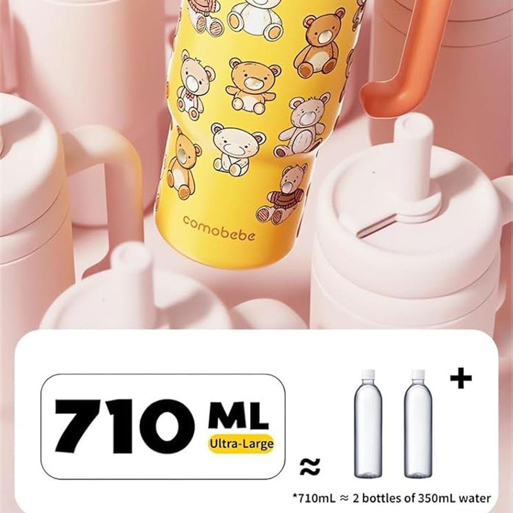 Pohár na pití s velrybou, 24oz láhev na vodu s velrybou, nerezový pohár se sprejem velryby, nepropustný pohár se zatíženou brčkem pro děti