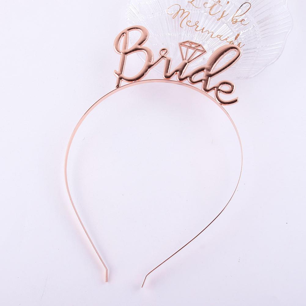 Bachelorette Party Bride To Be Bridal Shower Wedding  Veil Headband Shoulder Strap Banner Set Wedding Party Decoration Supplies