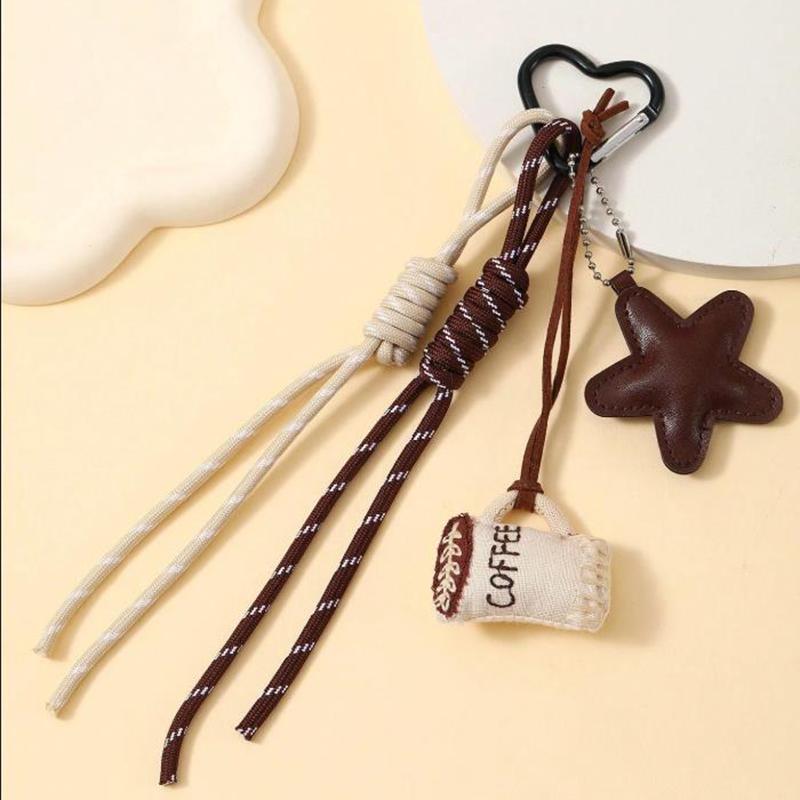 Handmade Nylon Woven Rope Bag Pendant Cute Candy Color Fashion Backpack Handbag Hanging Bags Accessories