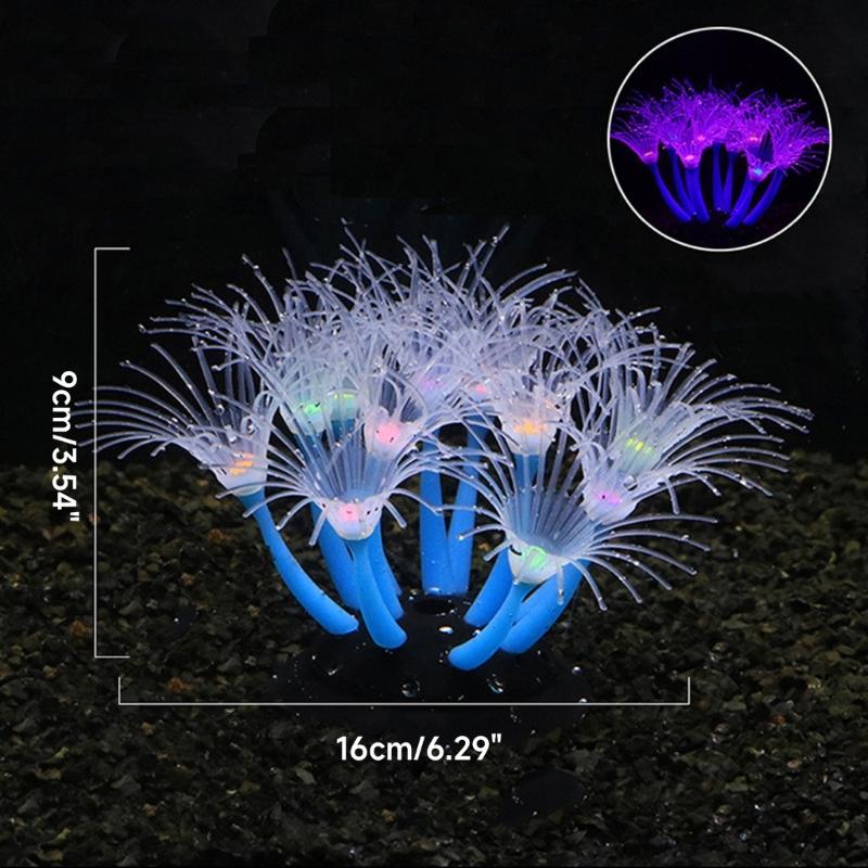 Realistic Coral Silicone Simulation Aquarium Ornaments False Water Plant Fish Aquarium Plant Aquarium Supplies X3UC