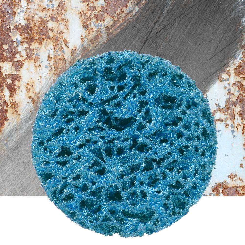 2inch 50mm Poly Strip Polishing Disc Roll Lock Grinding Wheel Rust Paint Remover (Blue)
