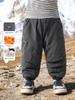 European Winter 2025 Quilted Cotton Trousers for Boys - Thick, Warm Style for Toddlers and Children