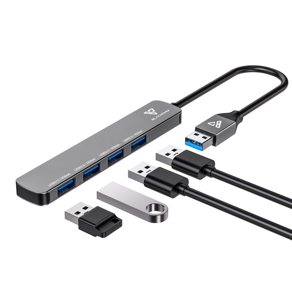 USB Hub usbhub A Hub USB x 4 Ports USB Hub Gen1 5Gbps Transfer Hub 3.0 3.2 High-Speed USB-A (15cm Cable)
