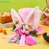 Easter Bunny Top Hat Decoration - Pink & Green Polka Dot Ribbon Design with Mini Eggs