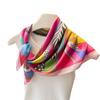 Abstract Graffiti Printed Imitation Silk Square Scarf Shawl Versatile High End Style Neck Small Headscarf Women's