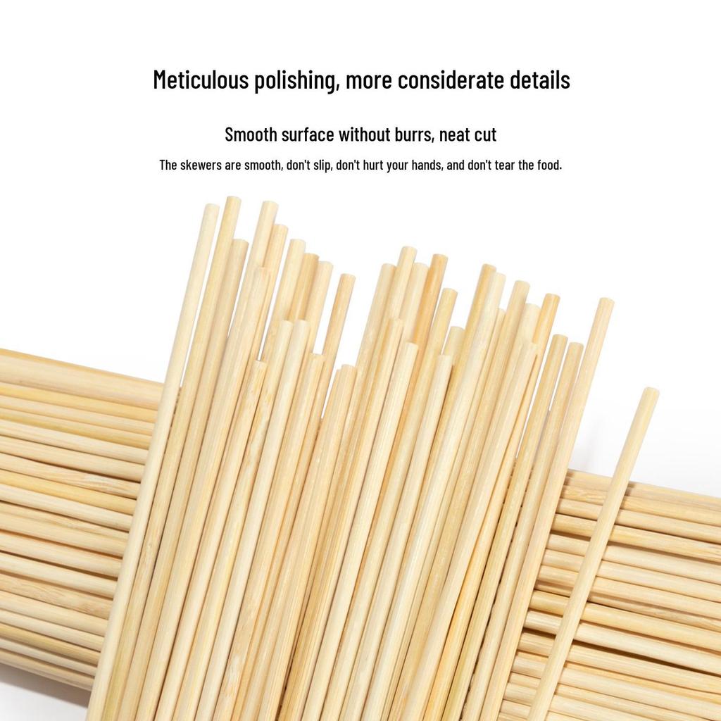 Disposable Bamboo Skewers for Meat, Kebab, Sausage, and Fried Skewers