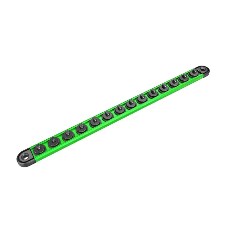 Magnetic Socket Holder Rails With Adjustable Clip For 1/4 3/8 1/2 Inch Sockets Organizer Tool Wall Storage Easy Access
