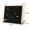 Ring Holder Ear Studs Multi Tiers Wooden Jewelry Organizer Display Rack for