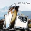 360 Full Case For Samsung S25 Ultra Case For Galaxy S25 Plus 5G Double Sided Magnetic Adsorption Metal Tempering Glass Cover