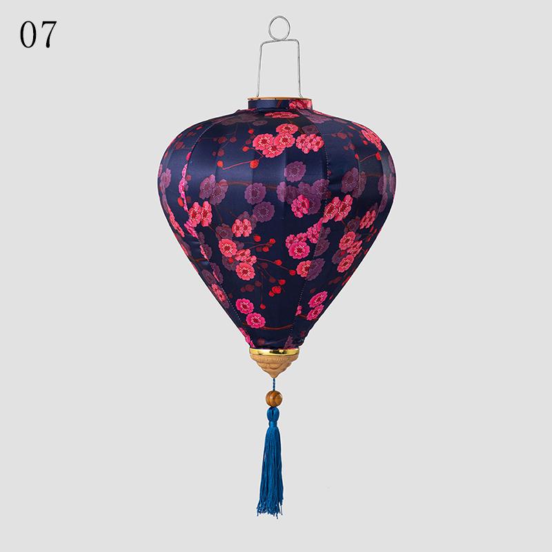 12/14 Inch Chinese Style Traditional Lantern Satin Silk Palace Lantern Vietnam Mid Autumn Festival New Year Party Decor Lanterns