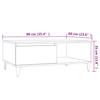 Coffee Table Concrete Grey 90 x 60 x 35 cm Particleboard