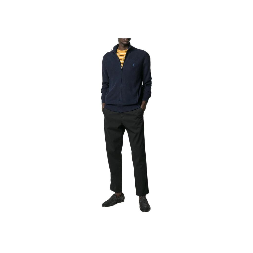 Polo Ralph Lauren Solid Color Zip-Up Polo Sweater Men sweater Blue 710775872-001