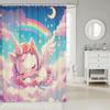 Einhorn Duschvorhang Fantasy Einhorn Thema Badezimmer Duschvorhang Sets Mädchen Mond Galaxie Sternenhimmel Stoff Duschvorhang