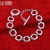 925 Sterling Silver Circle Fashion Bracelet Wedding Gift Jewelry