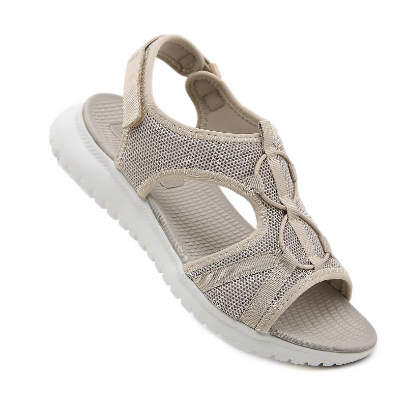 Neue europäische Sport-Md Damen-Sandalen Casual einfarbig Bequem Übergröße Sandalen Modische Casual Klettverschlüsse
