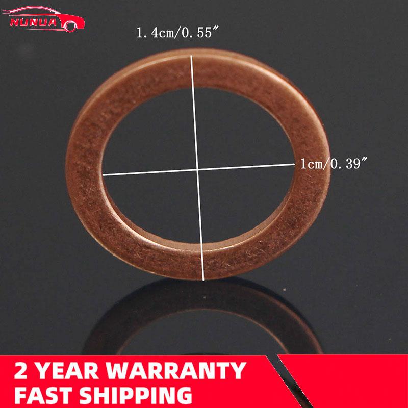 50pcs M10 10mm Motorcycle Braided Clutch Brake Hose Banjo Seal Copper Crush Washer Boat Red Brass Copper Crush Sealing Washer