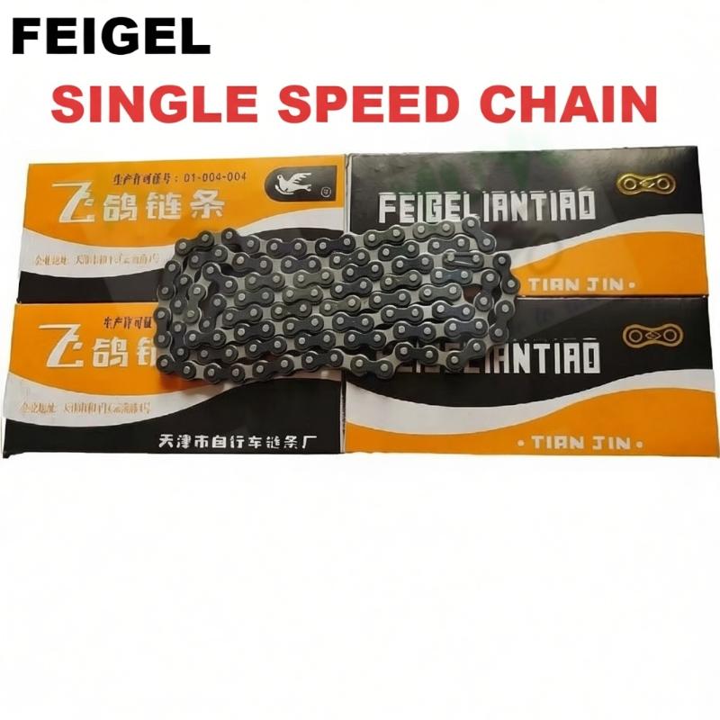 Single Speed Bicycle Chain Smooth Operation Wearproof Bike Chain for 24 26 28 Inch Bikes Outdoor Cycling Commuting Free Shipping