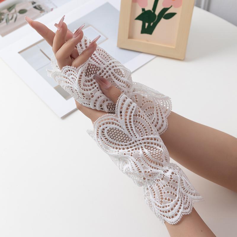 Süße Spitze Aushöhlen Falsche Manschette Abnehmbares Hemd Pullover Dehnbare Dekorative Ärmel Handgelenk-Accessoires Für Party
