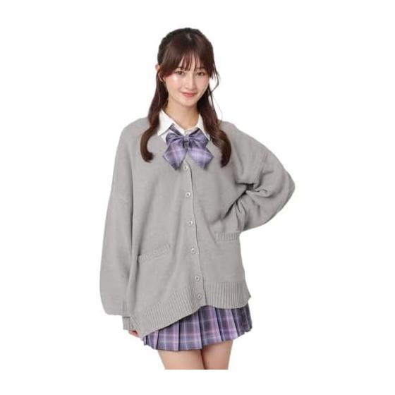 [Wego] School Cardigan, Luggage Sleeve Cardigan, Women s, Knit Top, Student Clothes, Uniform, Outerwear, Plain Cover, Women s, School, High School
