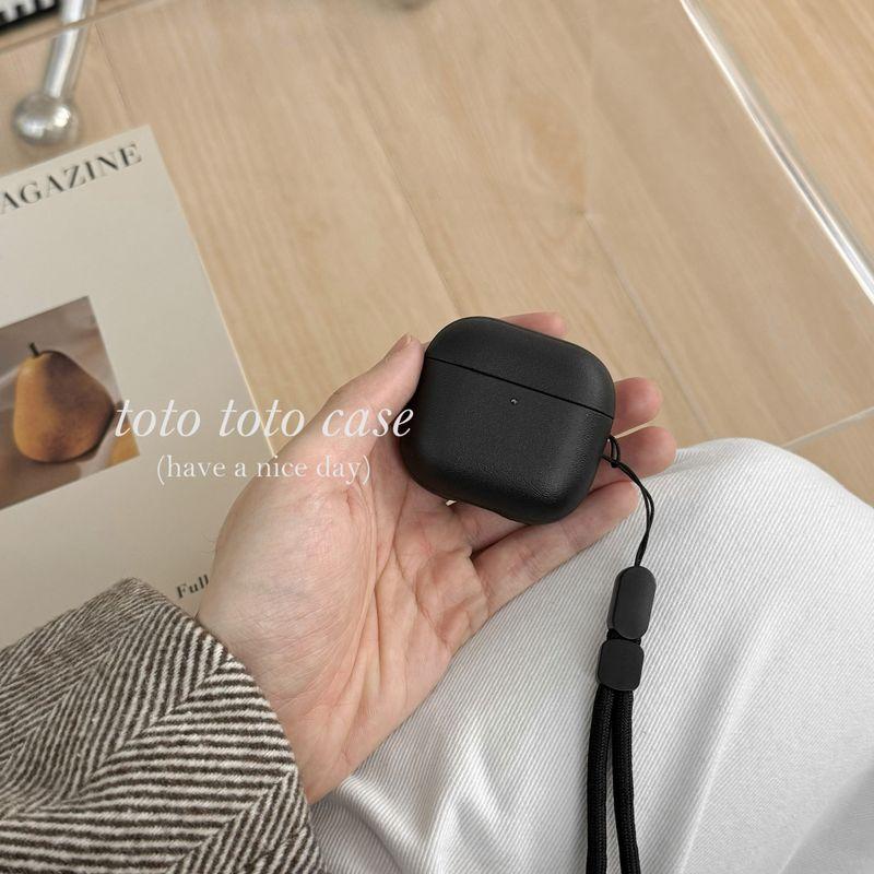 

to Apple 2 Generation Pro Bluetooth Earbuds Case Airpods3 Generation New Arrival Pure Color Lanyard Airpodspro2 Drop-Resistant Protective Case Apple Airpods 3 Shell + lanyard