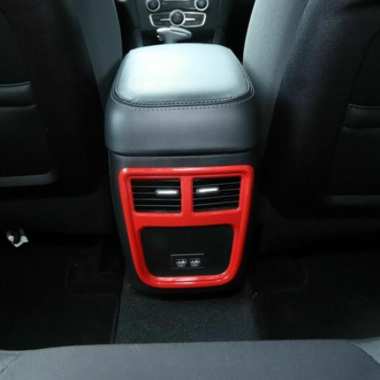 Rear Air Outlet A/C Vent Trim Decor Cover Frame for Dodge Charger/300C 11+ Red