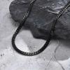 Edelstahl Kubanische Kette Halskette für Männer 6mm Kette Punk Minimalistische Halskette Hip Hop Wasserdichter Schmuck Geschenk 50/55cm