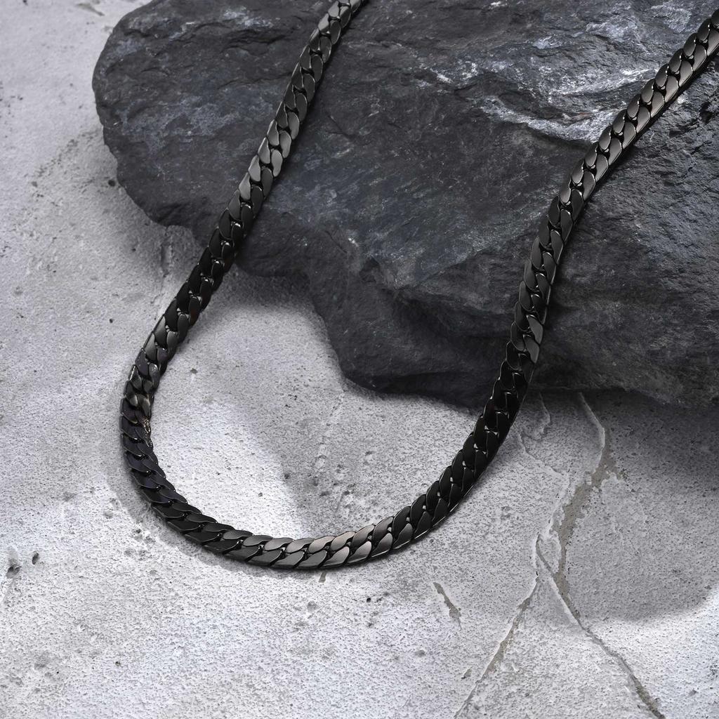 Edelstahl Kubanische Kette Halskette für Männer 6mm Kette Punk Minimalistische Halskette Hip Hop Wasserdichter Schmuck Geschenk 50/55cm