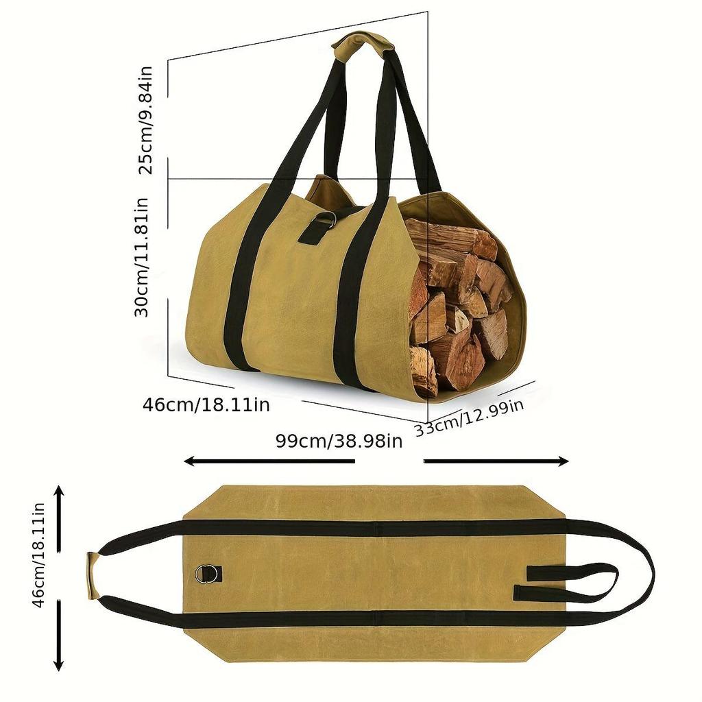 Winter Outdoor Firewood Storage and BBQ Collection Bag