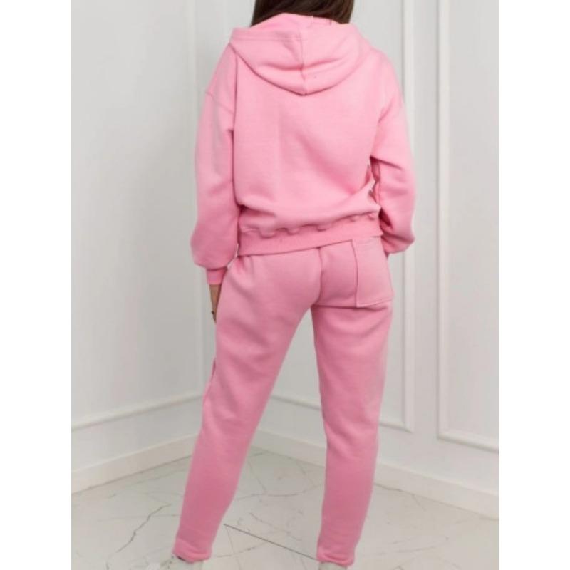 Módní dámská dvoudílná mikina na zip a široké tepláky, ležérní souprava