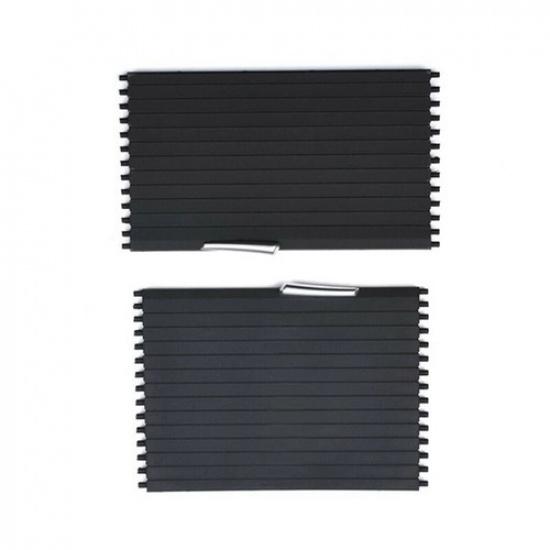 2pcs Front Console Cup Holder Roller Blind Cover Kit For BMW X5 X6 E70 E71