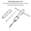 M3-8 M5-12 Adjustable T-Handle Ratchet Hand Tap Holder Wrench Extended Tapping Forward And Reverse Hand Tapping Accessories Tool