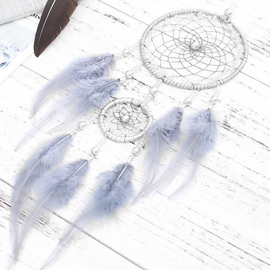 Handmade Fantasy Dreamcatcher Iron Circle Faux Pearl Home Hanging Decor