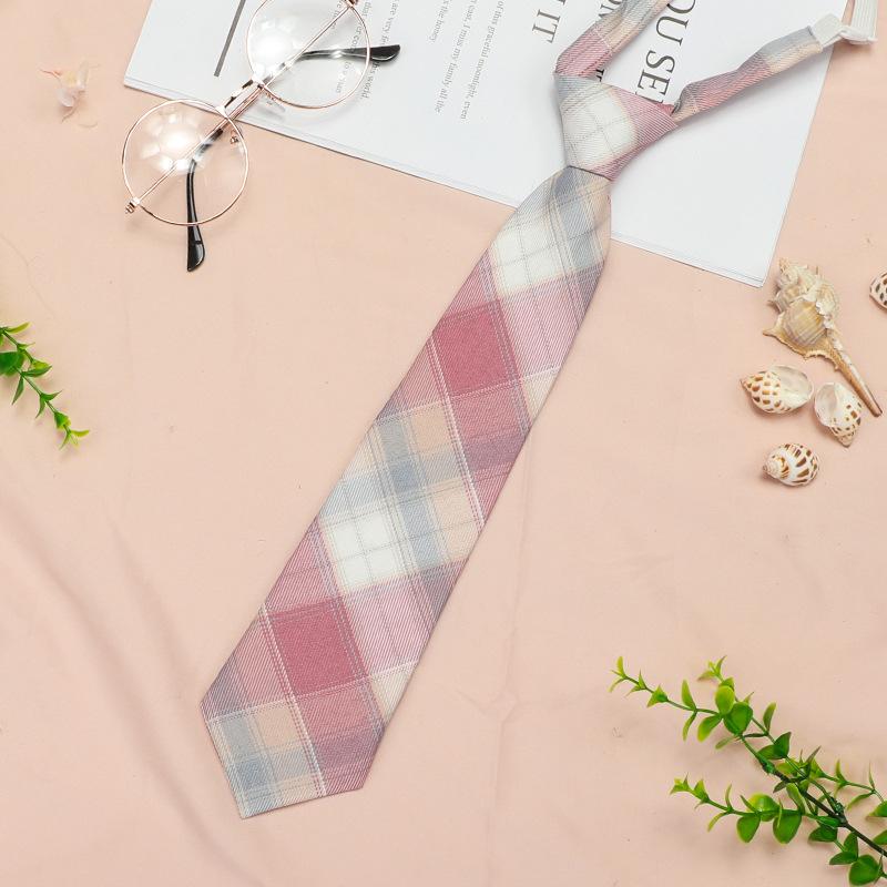 Japanese Plaid Black Bow Tie Collar Rope Women'S Necktie College Wind Streamer Jk Bow Shirt Ins Sailor Suit