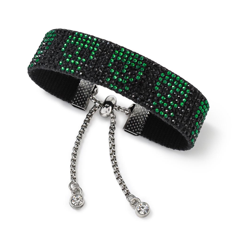 Регулируемый браслет на Хэллоуин со стразами в виде черепа: Женский разноцветный браслет из титановой стали