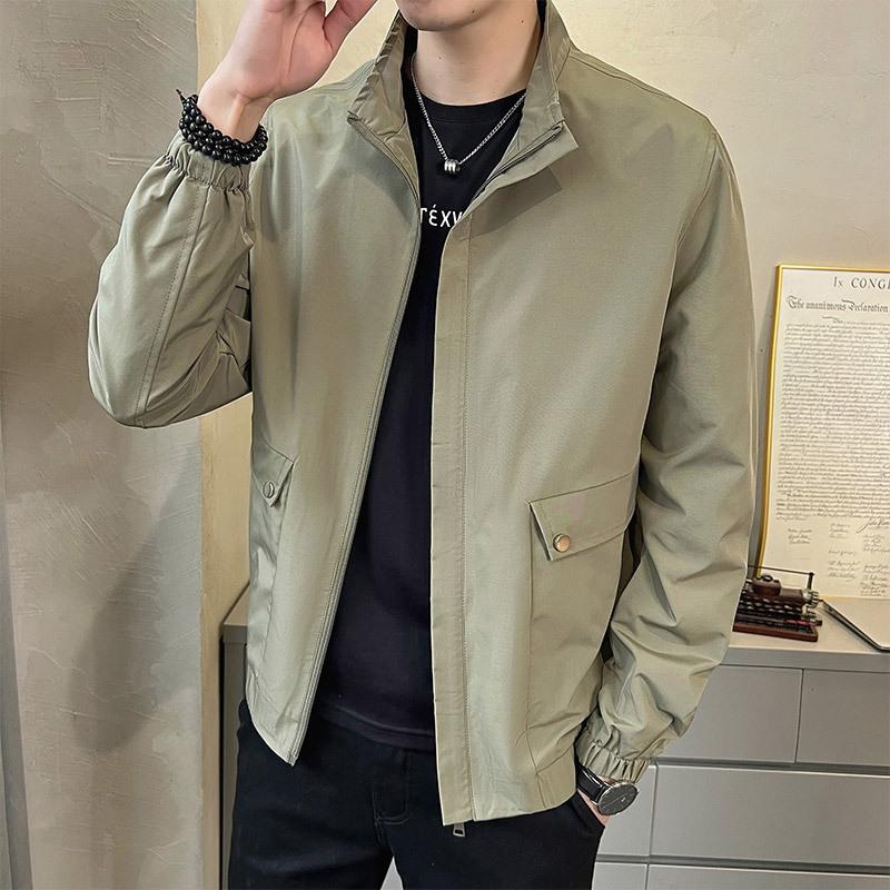 Pánské módní sako se stojacím límcem, ležérní pánské sako, bunda, top pro muže