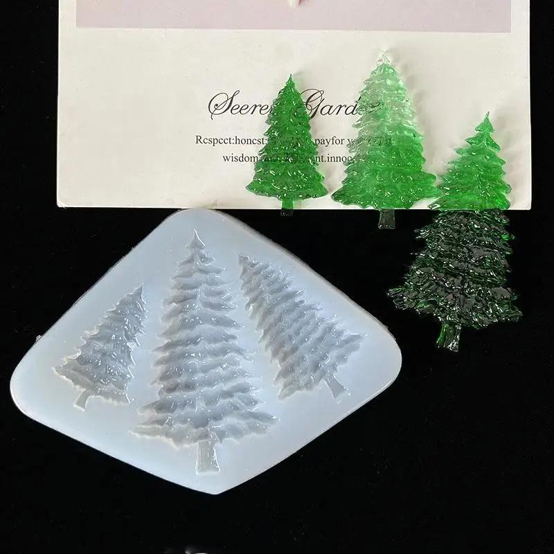 Christmas Tree Resin Mold 3D Christmas Tree Gypsum Decoration Silicone Mold Home Holiday Decor Christmas Tree Mold Baking Mold