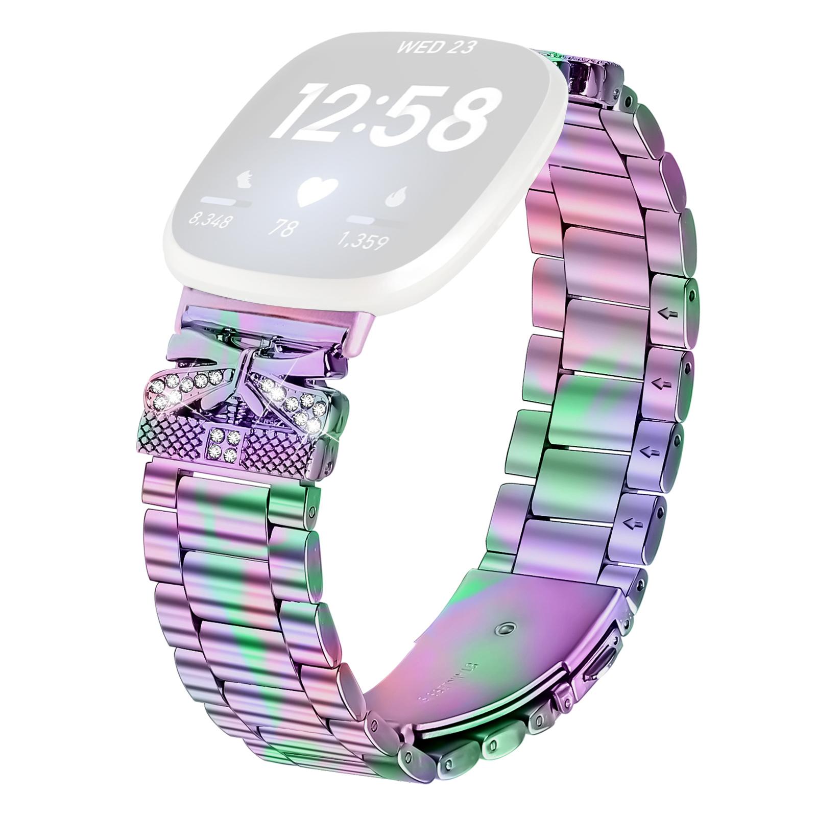 

Замінний ремінець для Fitbit Versa 3/Sense з декором з метеликів та стразів D