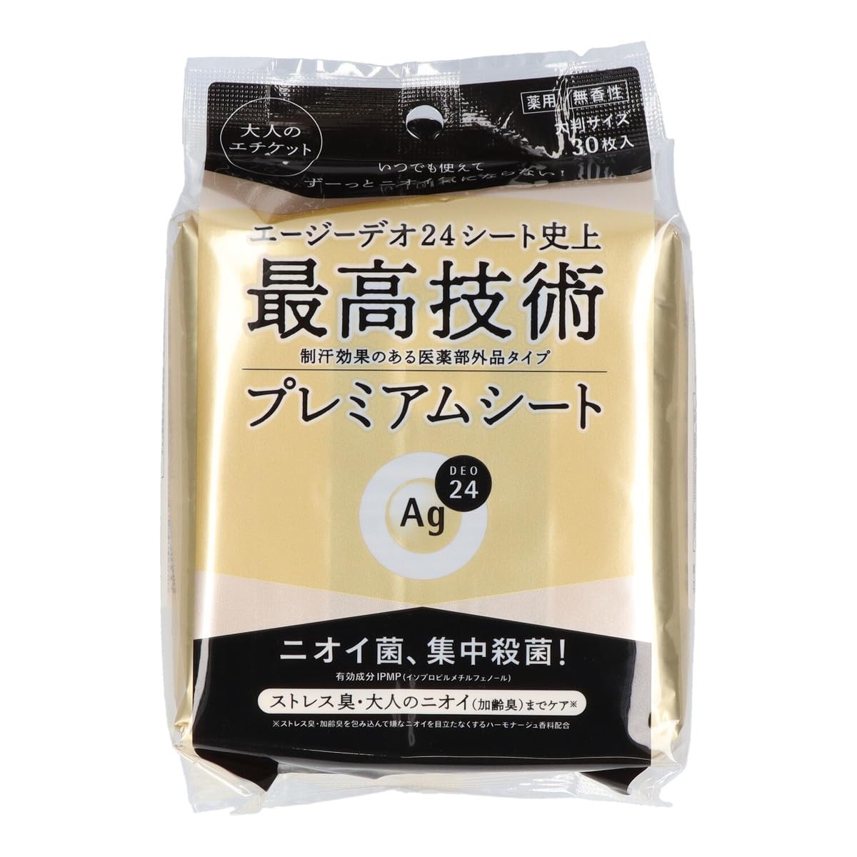 Ag DEO 24 Premium Deodorant Shower 30 Sheets Sheets, Fragrance-Free, [Quasi-drug]