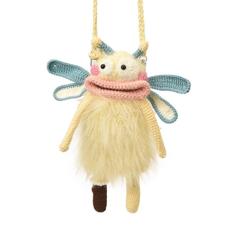 Funny Big Mouth Woven Crossbody Bag For Daily Casual Wear
