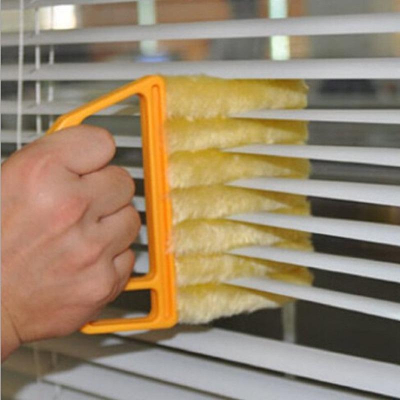 Multifunctional Blinds Window Cleaning Brush Air Conditioner Dust Removal Brush Blinds Duster Household Dust Brush for Window
