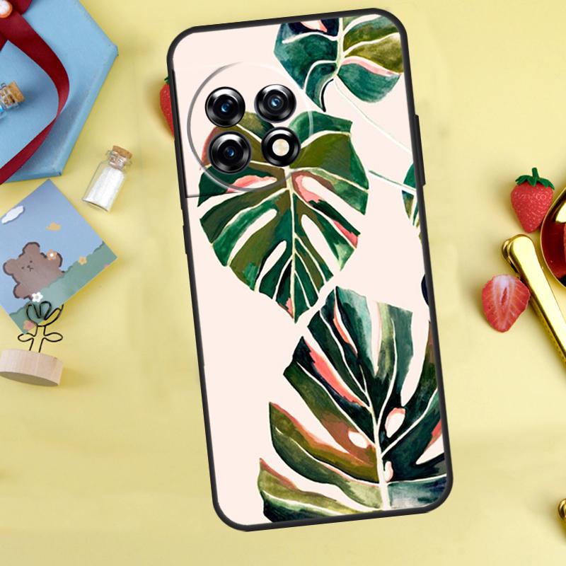 

Leaves Monstera Green Case For OnePlus 15 13 12 11 9 10 Pro 13T 13R 12R 10T 8T Nord 5 CE 3 4 2 Lite N20 N30 Cover OnePlus Nord CE2Lite