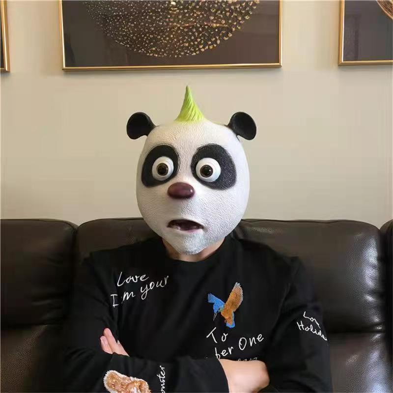 Halloween Latex Full Head Mask for Adults & Kids Pumpkin, Animal, Fox, Panda, Monkey Character Cosplay Costume Accessory
