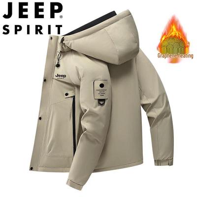 JEEP SPIRIT Men's Hooded Thickened Padded Jacket