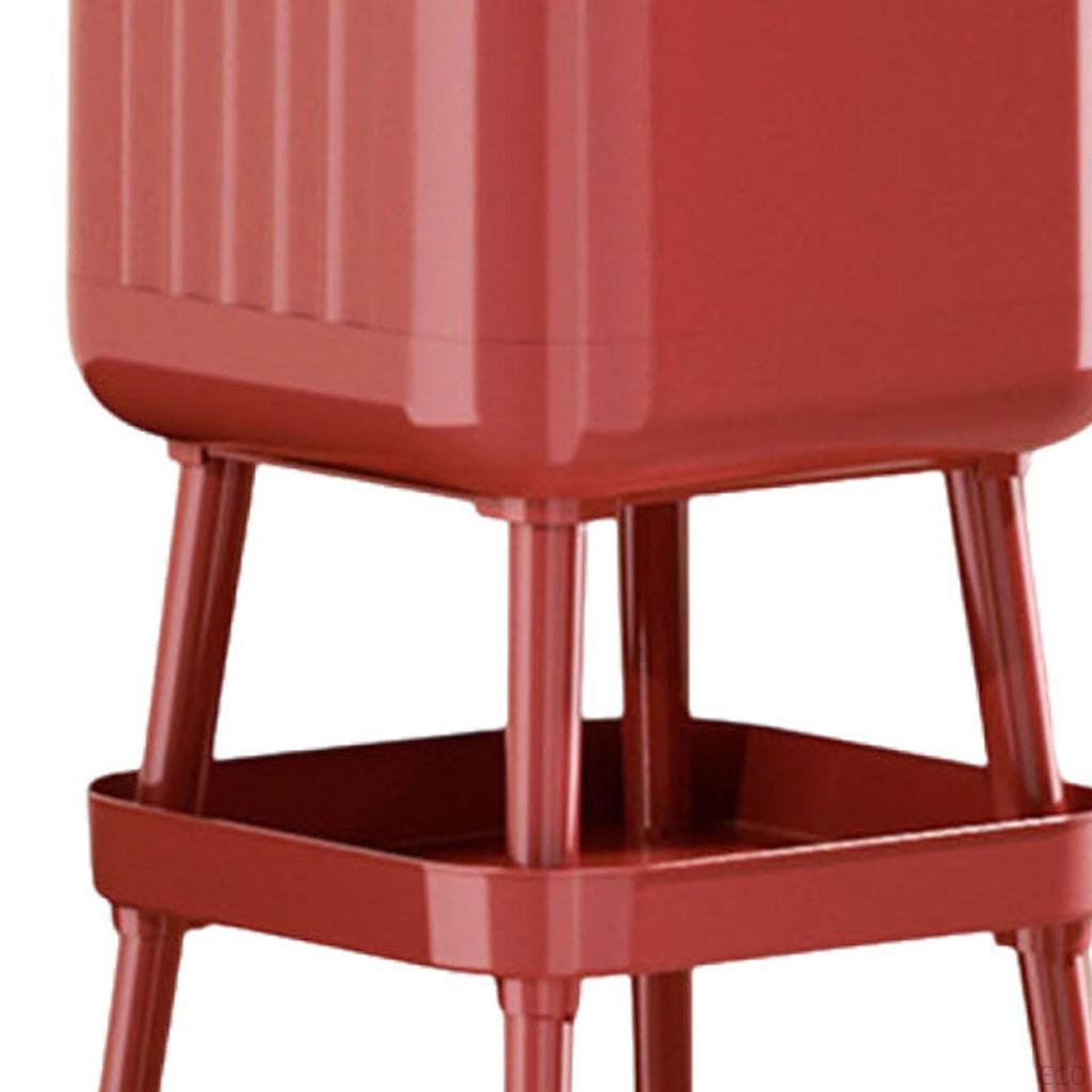 Modern Large Capacity Rolling Trash Can Without Lid for Office, Kitchen, Restaurant, Bathroom.